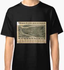 Camiseta clásica Panoramic Maps Aero view of Port Jervis New York 1920