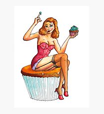 Cupcake Girl 1 Photographic Print