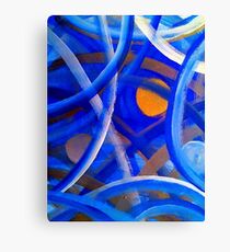 Blu Brush Canvas Print