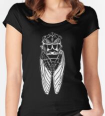 Cicada-front Women's Fitted Scoop T-Shirt