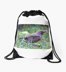 Northern Flicker Drawstring Bag