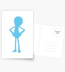 Minimalist Mr Meeseeks Postcards