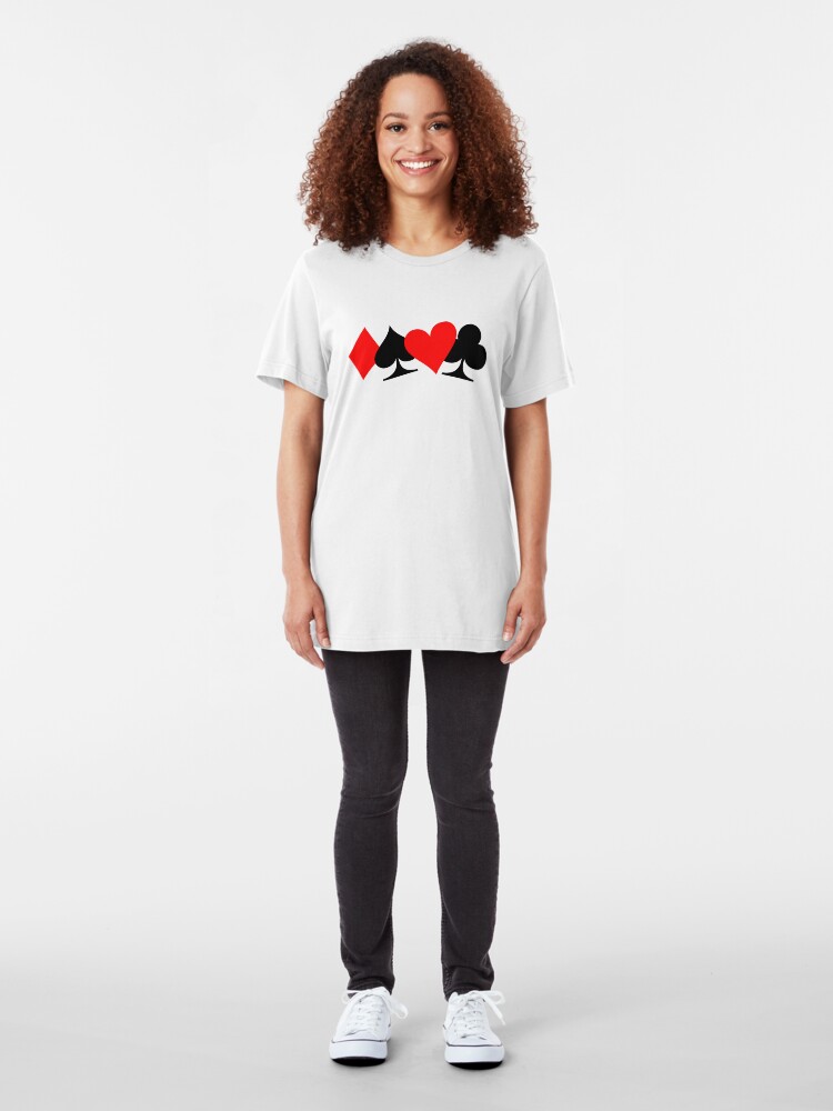 Alternate view of Poker cards Slim Fit T-Shirt