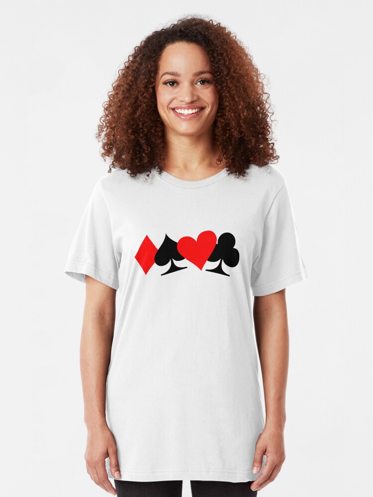 Alternate view of Poker cards Slim Fit T-Shirt