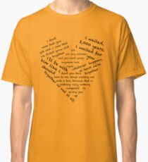 Quotes of the Heart - Amy/Rory (Black) Classic T-Shirt