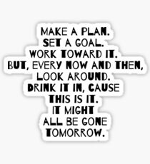 Make a Plan Sticker