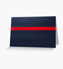 red-line Greeting Card
