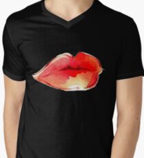 Luscious Lips T-Shirt mit V-Ausschnitt für Männer