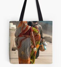 Walking Along the Ghats Tote Bag
