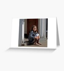 Waiting girl Greeting Card