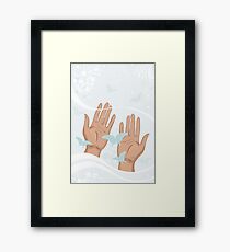 beautiful female hands Framed Print