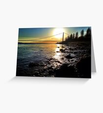 Humber Bridge Sunset Greeting Card