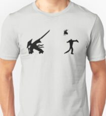 Samurai Versus Zombie - Silhouette Unisex T-Shirt