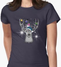 Christmas deer Women's Fitted T-Shirt