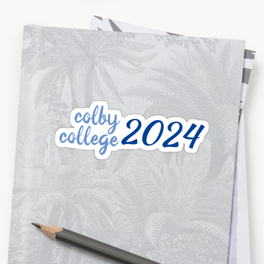 "Colby College 2024" Sticker by mayaf08 Redbubble