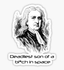 Mass Effect Isaac Newton is deadly Sticker