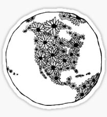 Planet of Daisies Trendy/Hipster/Tumblr Meme Sticker