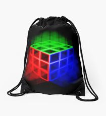 Glowing Rubix Cube Drawstring Bag