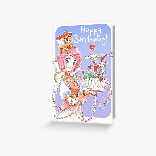 Cute Anime Girl Greeting Cards Redbubble - anime ice fairy girl roblox