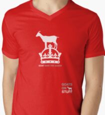 Goat Save The Queen Men's V-Neck T-Shirt
