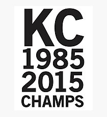 KC Royals 2015 Champions LARGE BLACK FONT Photographic Print