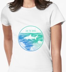 Rette die Haie! Tailliertes T-Shirt für Frauen