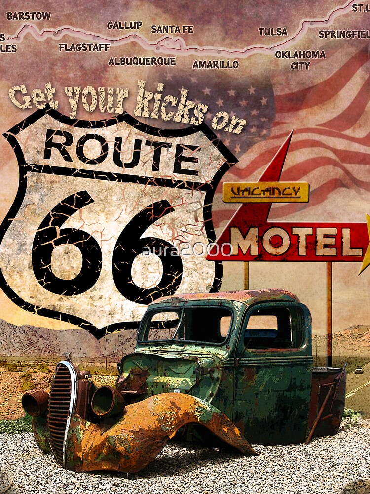 "Get your Kicks on Route 66" T-shirt by aura2000 | Redbubble