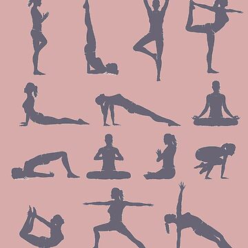 People in yoga pose man and woman meditating Vector Image