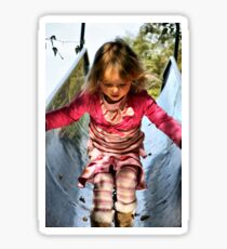 Running Down The Playground Slide Sticker