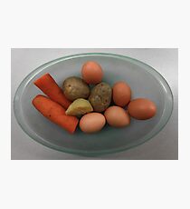 Boiled eggs and vegetables Photographic Print