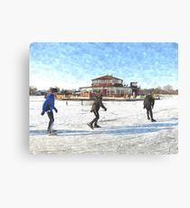 Ice Skaters Canvas Print