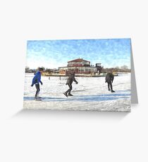 Ice Skaters Greeting Card
