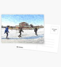 Ice Skaters Postcards