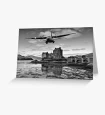 Flying over Eilean Donan Castle Greeting Card