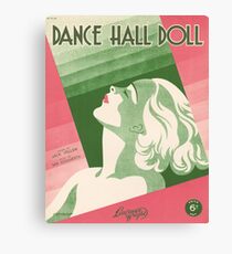 DANCE HALL DOLL (vintage illustration) Canvas Print