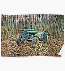Tractor In The Woods Poster
