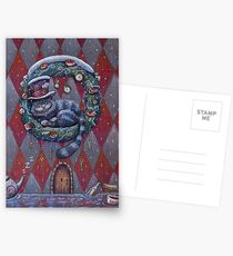Alice Cheshire Cat Christmas Postcards