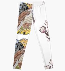 lady hawk and crow Leggings