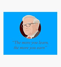 Warren Buffett quote Photographic Print