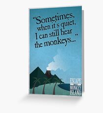 I can still hear the monkeys - Poster Greeting Card