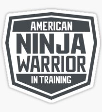 Pegatina American Ninja Warrior en entrenamiento