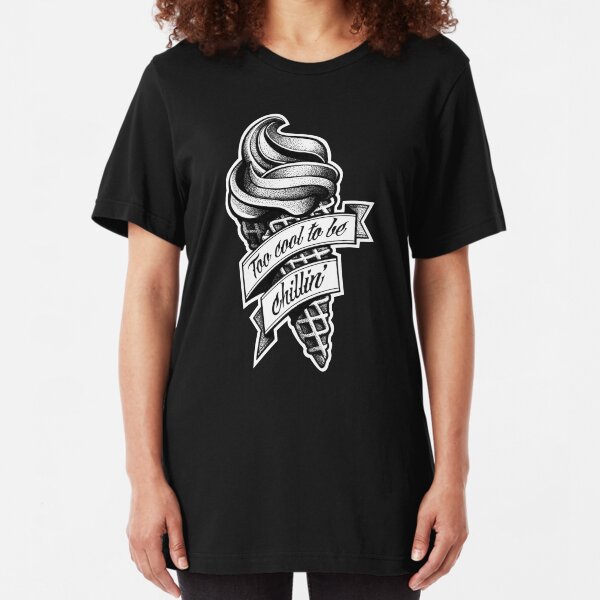 Too Cool... black and white Slim Fit T-Shirt