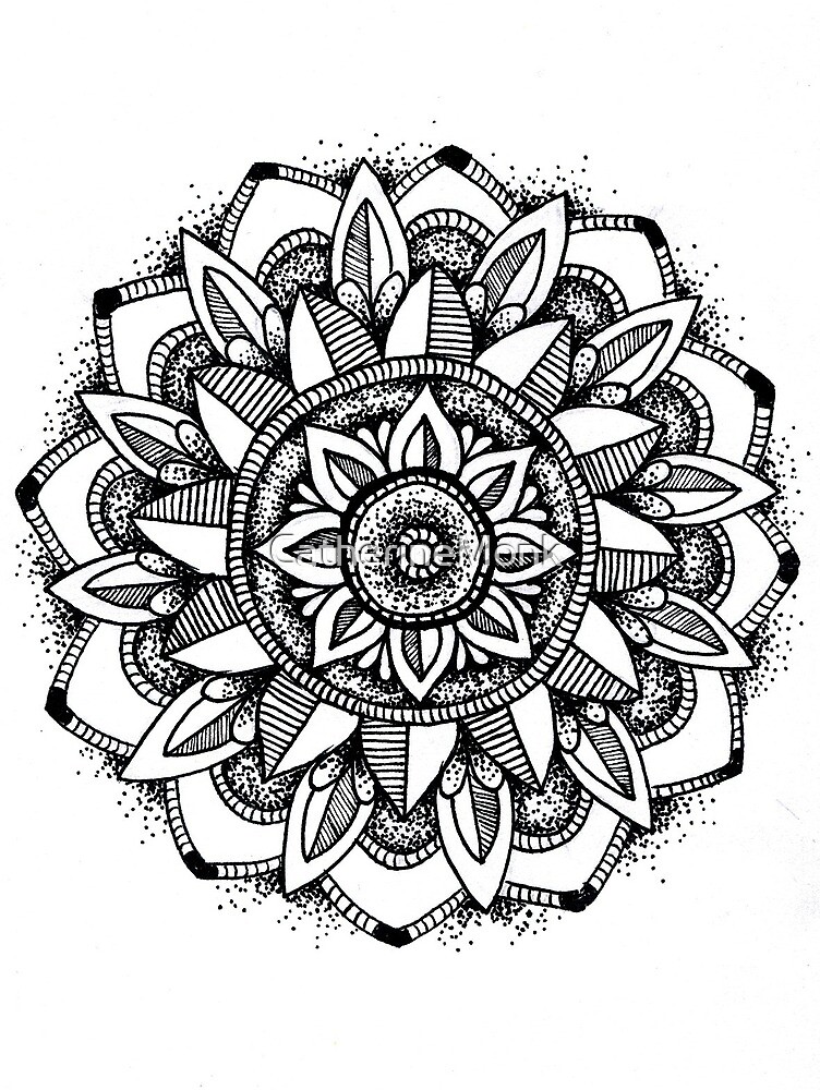 "Sunflower Mandala" by CatherineMonk | Redbubble