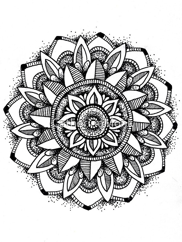 "Sunflower Mandala" by CatherineMonk | Redbubble