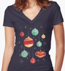 Joy to the Universe Women's Fitted V-Neck T-Shirt