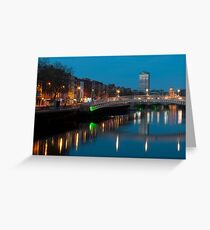 Dublin at night Greeting Card