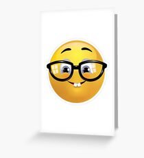 Nerd Emoji Grußkarte