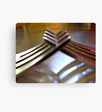 friendly forks..... Canvas Print