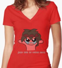 Samson's Rage like Mondays Women's Fitted V-Neck T-Shirt