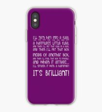 I'll turn him into a flea... in white iPhone Case